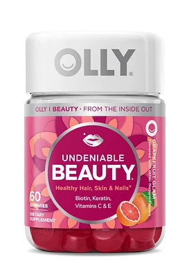 OLLY Undeniable Beauty Multivitamin Gummies - Grapefruit Glam - 60ct