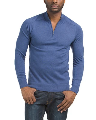 Merino Wool Quarter Zip Sweater For Men