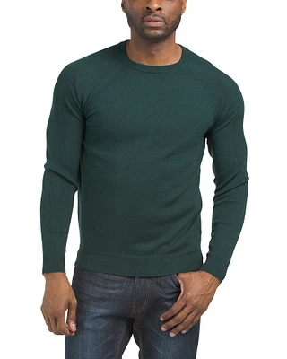 Merino Wool Crew Neck Sweater For Men