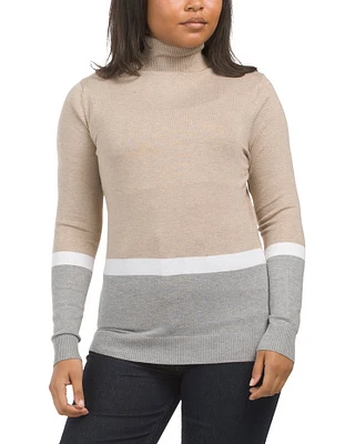 Color Block Strip Pullover Sweater