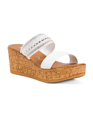 Gracelin Double Band Wedge Sandals For Women