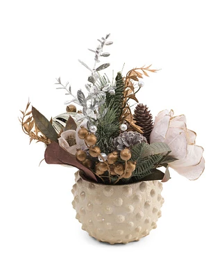 16In Magnolia And Pinecone Arrangement