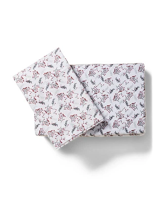 Holly Berry Flannel Sheet Set