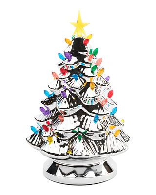 14In Led Lighted Ceramic Tree