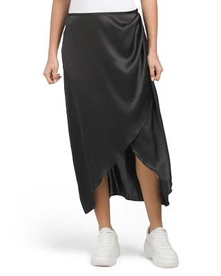 Satin Midi Skirt For Women