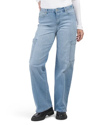 Frame Pocket Wide Leg Jeans For Women