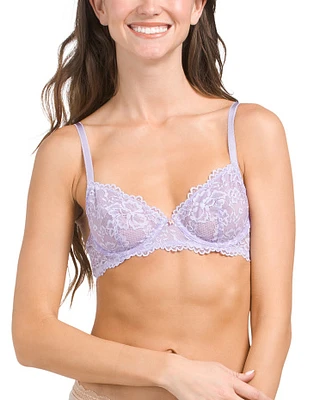 Floral Lace Unlined Bra For Women