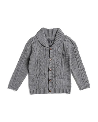 Toddler And Little Boys Shawl Collar Cardigan