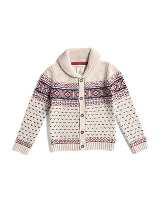 Toddler And Little Boys Shawl Collar Cardigan