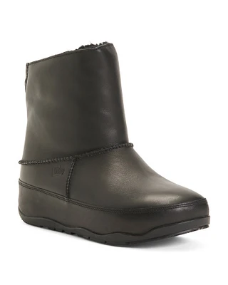 Calf Leather Original Mukluk Shorty Shearling Boots For Women