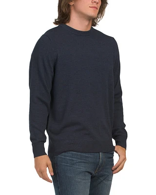 Merino Wool Crew Neck Sweater For Men