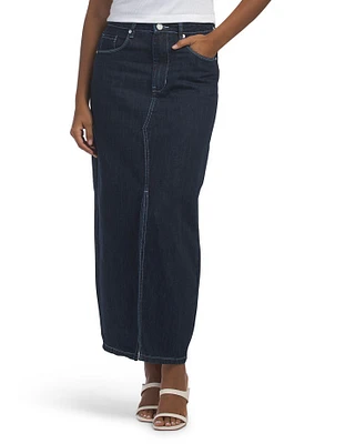 Denim Maxi Skirt For Women