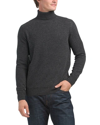 Merino Wool And Cashmere Blend Roll Neck Sweater For Men