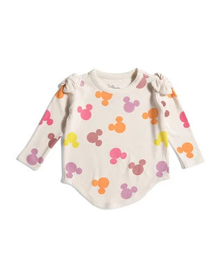 Girls Long Sleeve Shirt Tail Hem T-Shirt With Bows