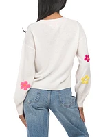 Cashmere Polly Floral Crew Neck Sweater