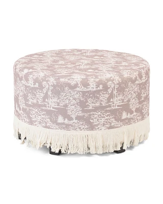 28.5In June Fringe Cocktail Ottoman