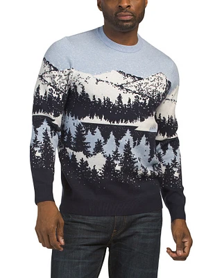 Landscape Design Crew Neck Sweater For Men