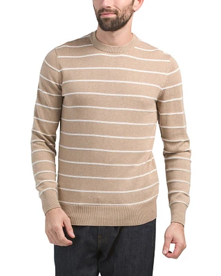 Cotton Textured Stripe Sweater For Men