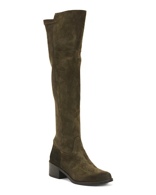 Suede Over The Knee High Shaft Boots For Women