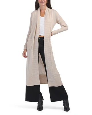 Cashmere Shawl Collar Duster Sweater