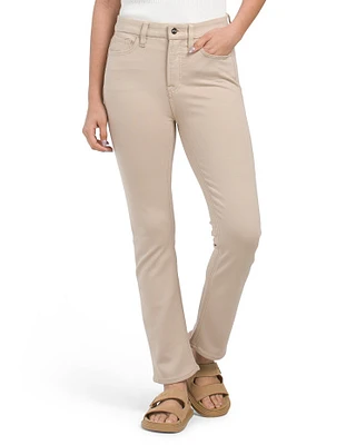 Petite Slim Straight Pants For Women