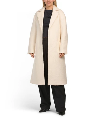 Wool Blend Wrap Coat