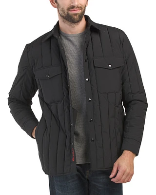 Quilted Shirt Jacket For Men