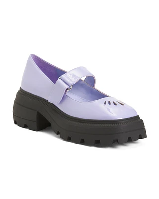 The Geli Combat Lug Sole Mary Janes For Women