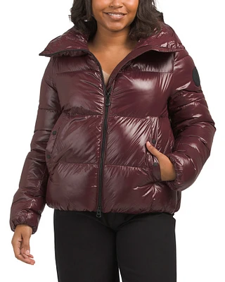 Shiny Quilted Puffer Jacket