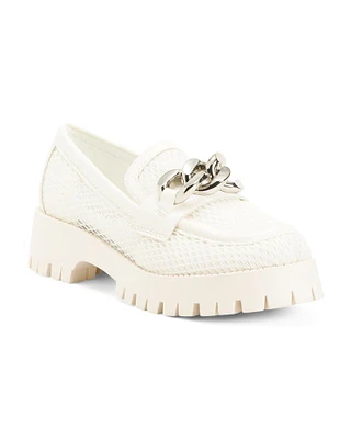 Afer Mesh Lug Sole Loafers For Women