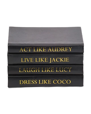 4Pc Act Like Audrey Live Like Jackie Decorative Quote Books