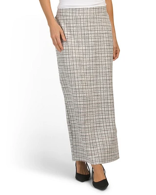 Boucle Knit Maxi Skirt For Women