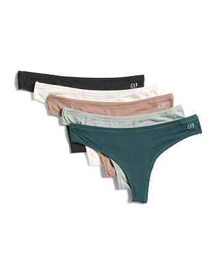 5Pk Breeze Thongs For Women