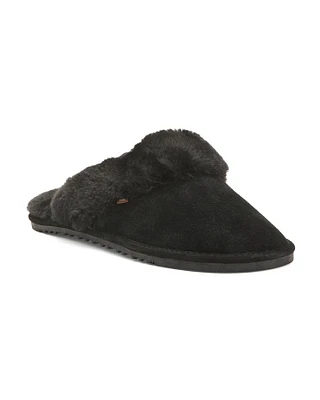 Suede Scuff Slippers For Women