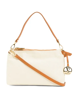 Leather Triple Entry Crossbody