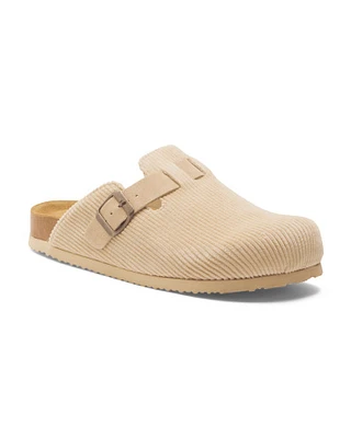 Hana Corduroy Cork Footbed Clogs For Women