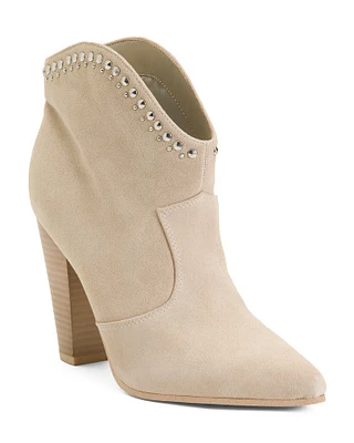 Suede Sera Western Ankle Booties For Women