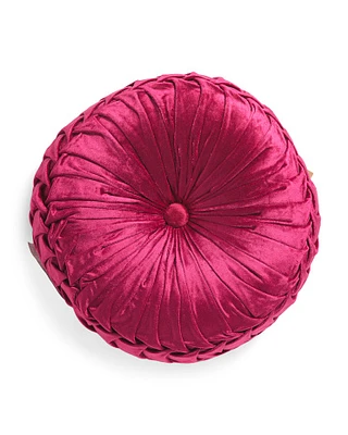 16In Velvet Round Pillow