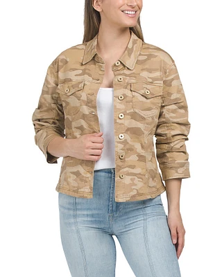 Ruched Sleeve Button Front Jacket With Shirt Tail Hem