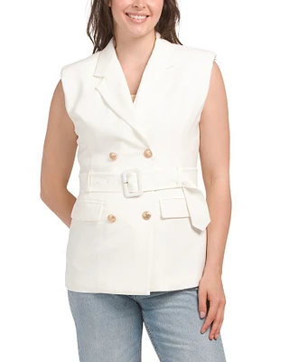 Shoulder Pad Belted Vest