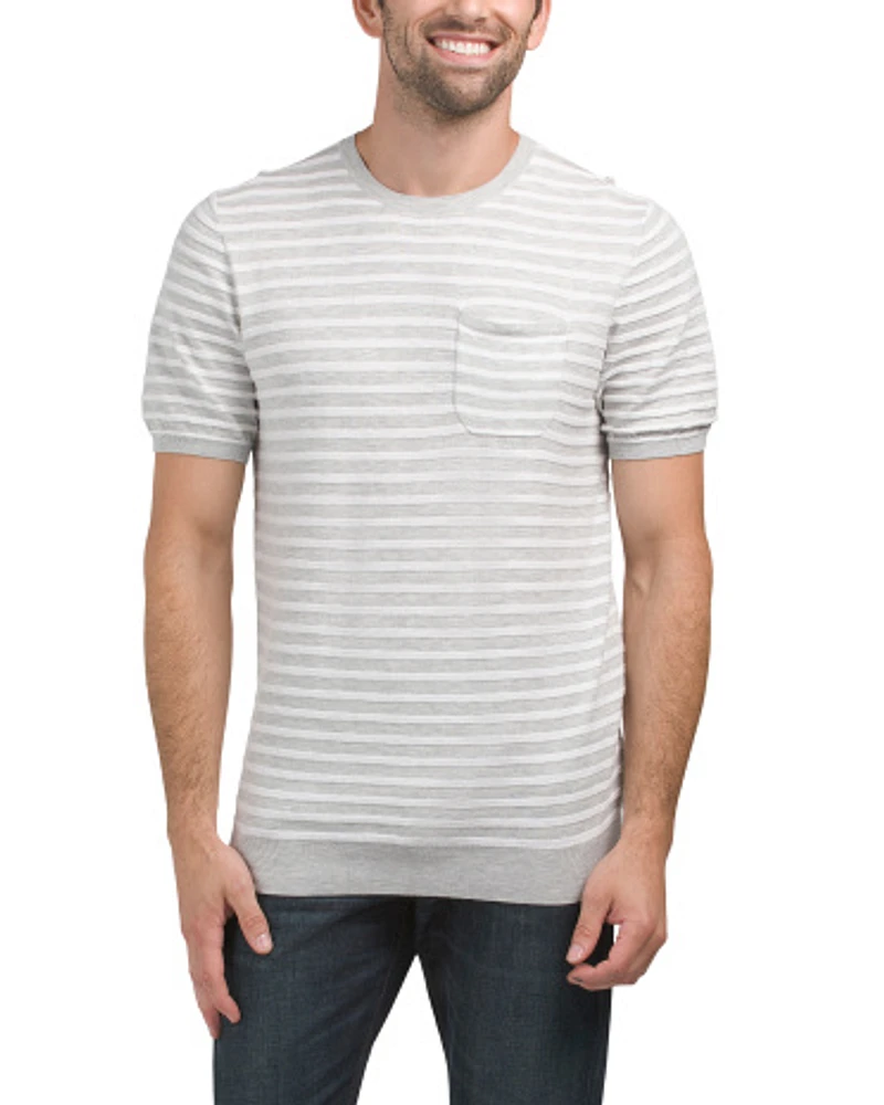 Textured Striped T-Shirt For Men