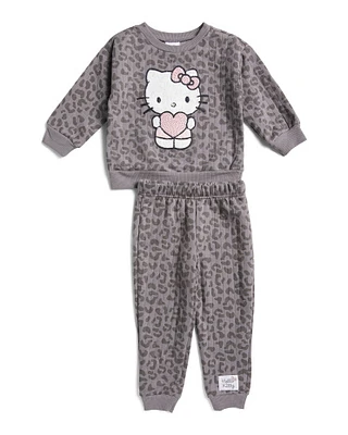 Toddler Girls 2Pc Quilted Fleece Set