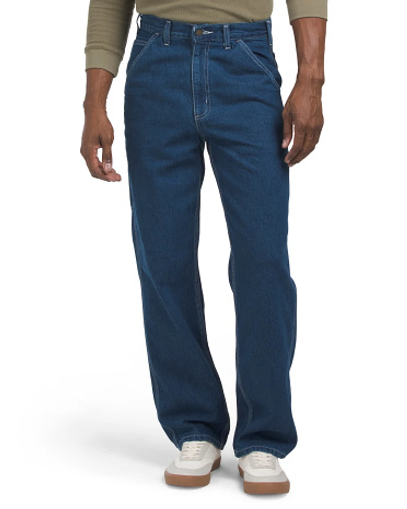 Loose Fit Utility Jeans For Men