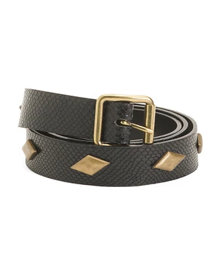 Leather Studded Belt