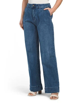 Denim Wide Leg Trousers For Women