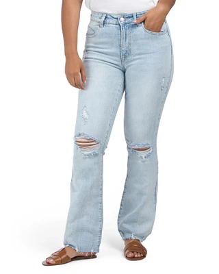 Destructed Bootcut Jeans For Women