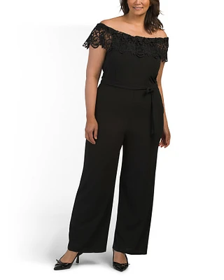 Lace Off The Shoulder Jumpsuit For Women