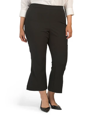 Plus Kick Flare With Side Vent Soft Pants For Women