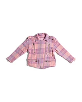 Girls Cotton Fleece Moto Jacket