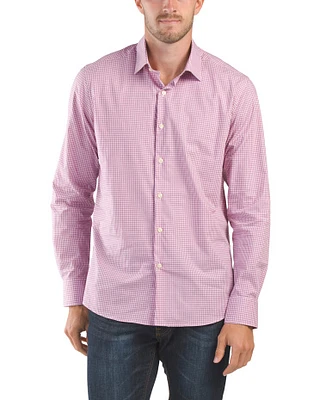 Organic Cotton Blend Gingham Shirt For Men